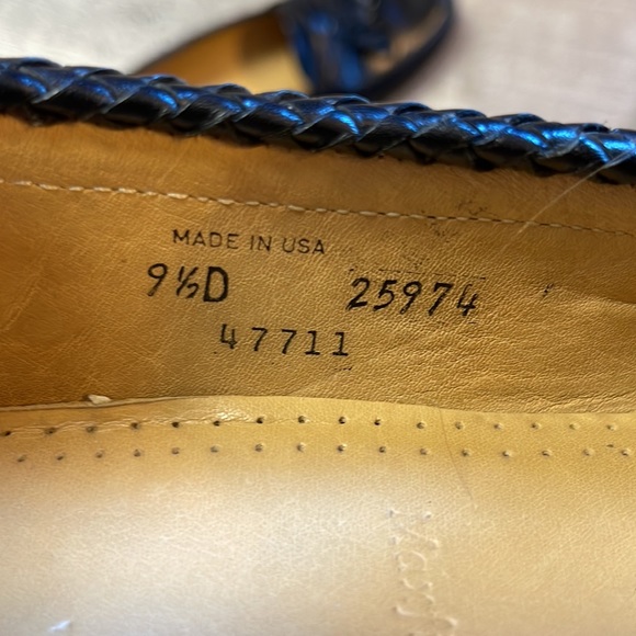 Allen Edmonds Loafers Shoes 9.5 D Maxfield Black Tassel Slip On USA Office - Picture 10 of 10